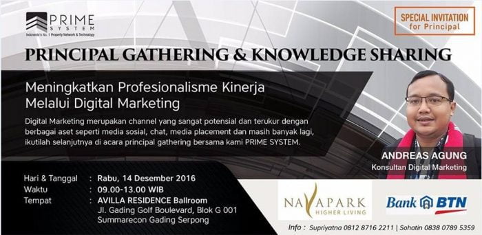 Pembicara Seminar Digital Marketing Prime System