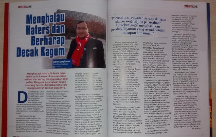 Pakar Marketing Online Untuk Perusahaan Andreas Agung