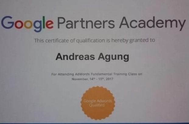 Guru SEO Terbaik Indonesia Andreas Agung