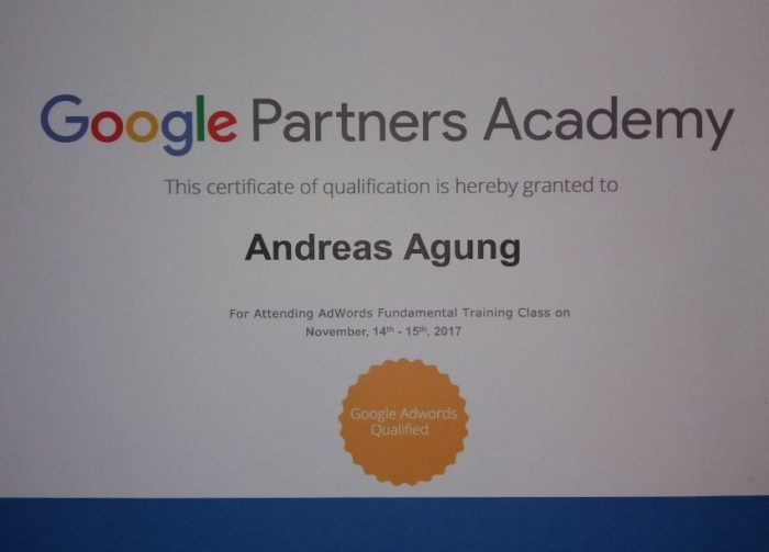 Trainer Pemasaran Digital Andreas Agung