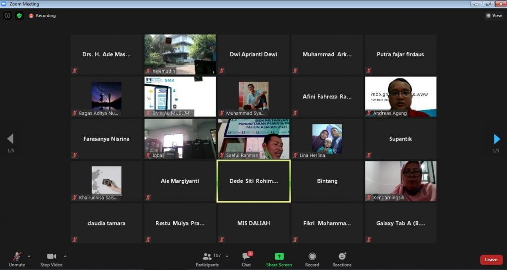 Pembicara Webinar Digital Marketing SMK Al Muslim Bekasi