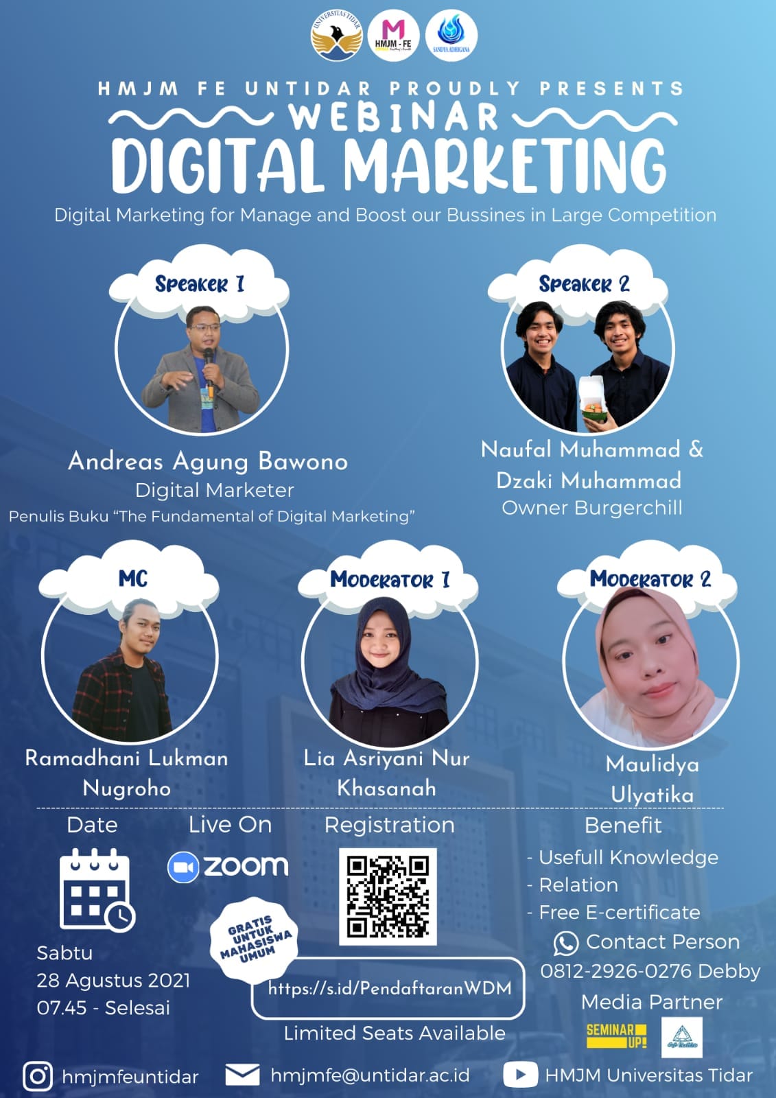 Narasumber Webinar Digital Marketing Universitas Tidar Magelang