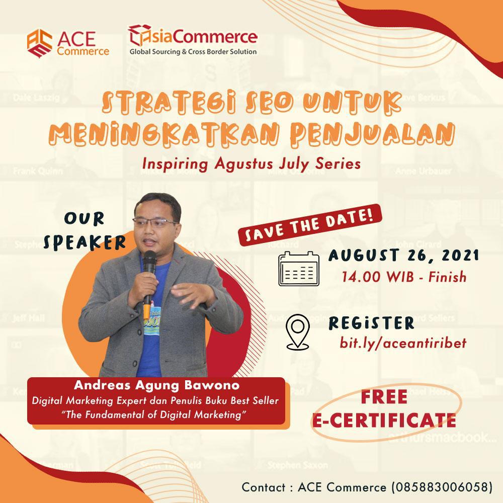 Pembicara Webinar SEO Komunitas ACE Commerce