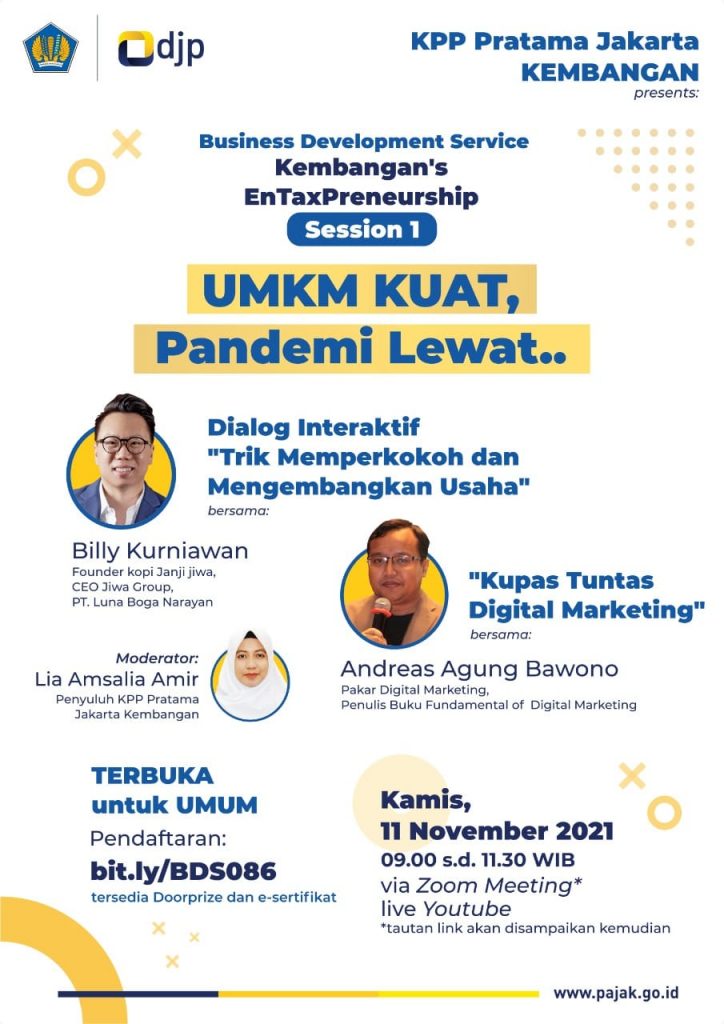 Pembicara Webinar Digital Marketing KPP Pratama Kembangan