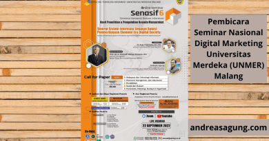Pembicara Seminar Nasional Digital Marketing Universitas Merdeka (UNMER) Malang