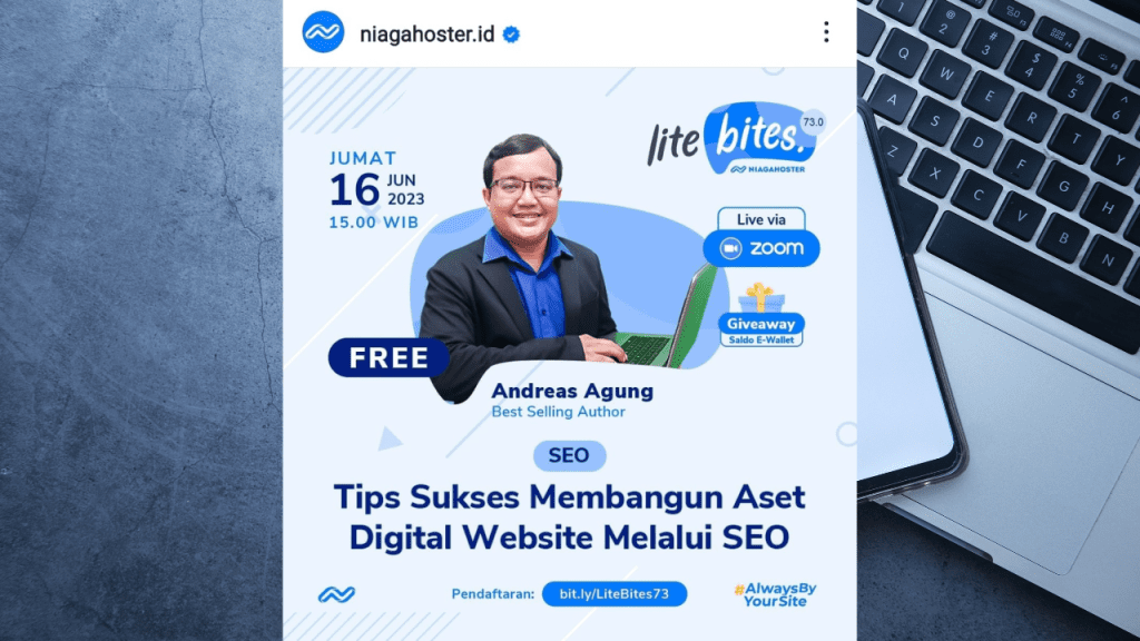 Pembicara Webinar SEO Niagahoster dengan Narasumber Pakar SEO Indonesia