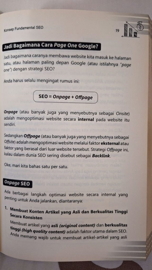 Isi Buku SEO The Optimization of Digital Marketing