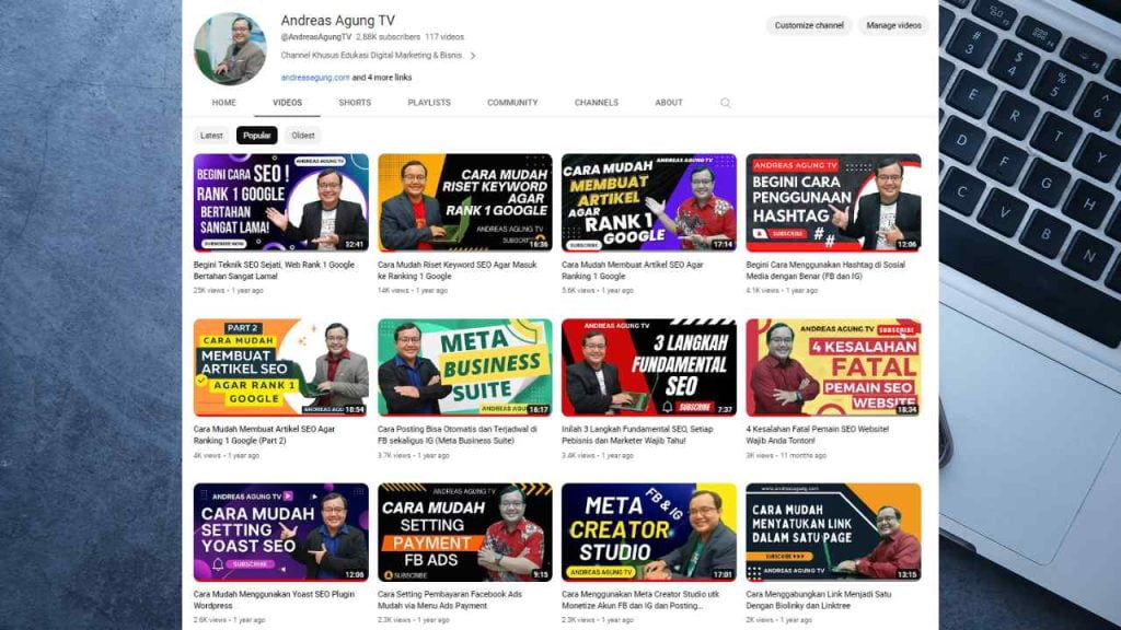 Andreas Agung TV Youtube channel