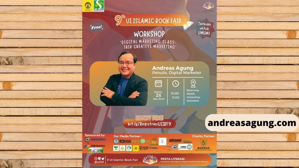 Pembicara Seminar Digital Marketing UI Book Fair 2023 di Kampus UI Depok