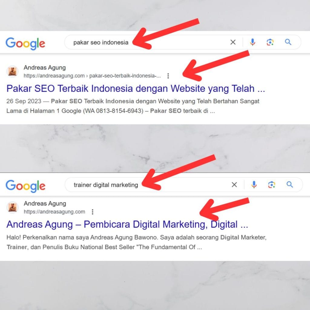 SEO Expert Indonesia Andreas Agung