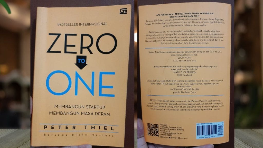 Review Buku "Zero To One" Karya Peter Thiel dan Blake Masters