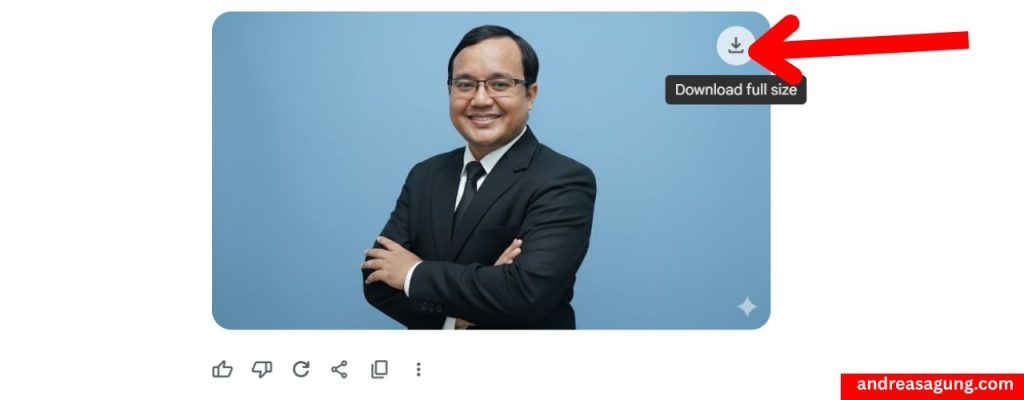 cara download hasil foto AI ke laptop/PC