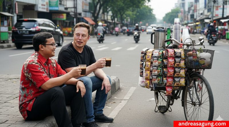 Prompt AI, Nongkrong Bareng Elon Musk Sambil Ngopi di Starling (Starbuck Keliling)