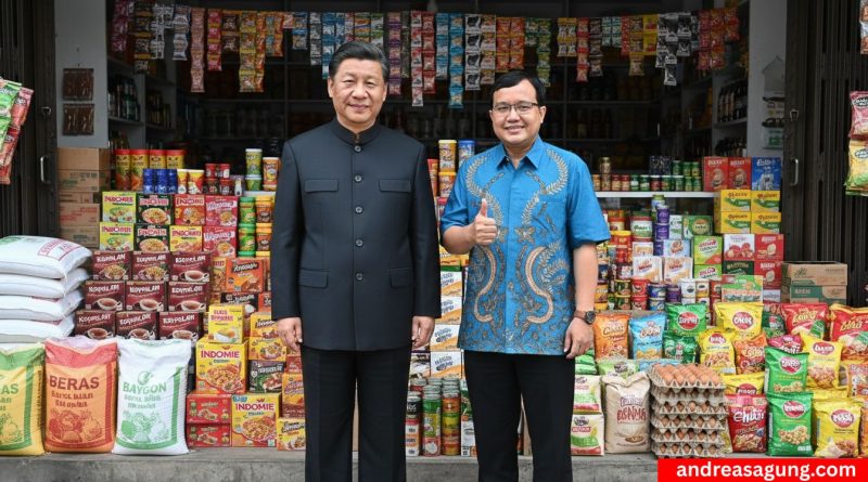 Prompt AI, Foto Bersama Xi Jinping di Warung Madura, Menggunakan Gemini AI