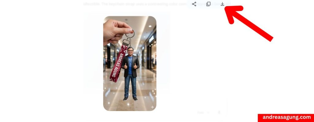 cara download gambar hasil gemini AI