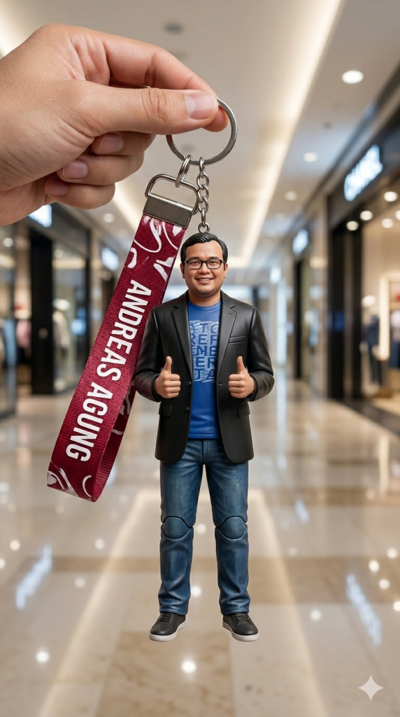 Prompt AI, Cara Membuat Foto Menjadi Gantungan Kunci Action Figure Menggunakan Gemini