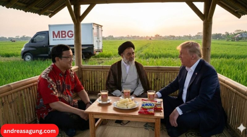 Prompt AI, Mediasi Perang AS-Iran dengan MBG di Gubuk Tengah Sawah