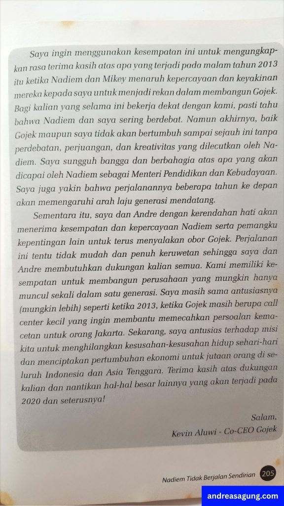 Ulasan Buku Nadiem Makarim karya Ardi Darmawan dkk