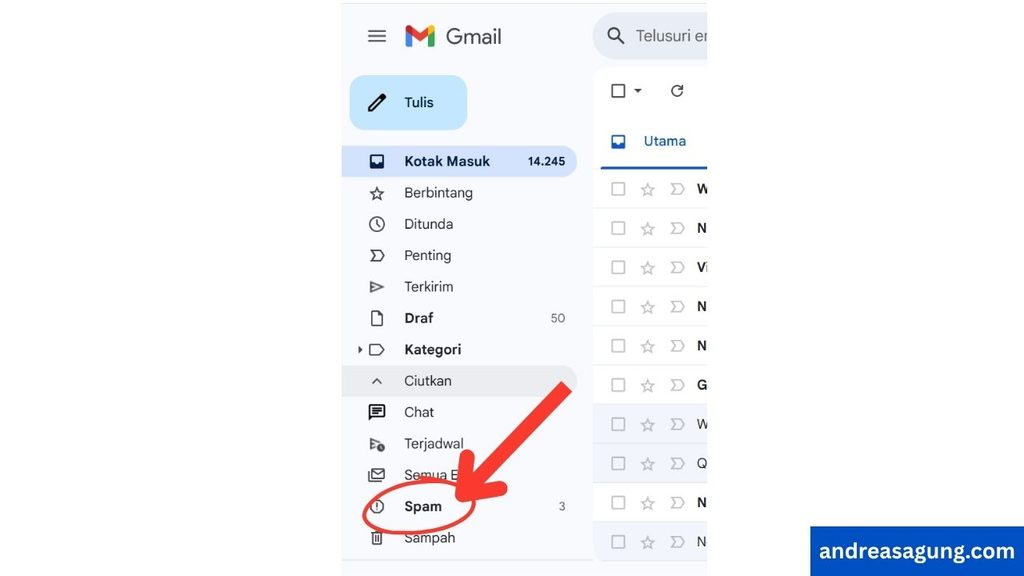 Contoh Penggunaan AI yakni Email Spam Filter