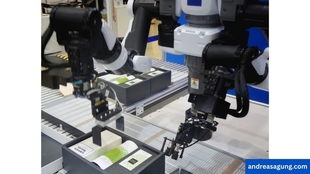 Contoh penggunaan teknologi AI, robot industri otonom